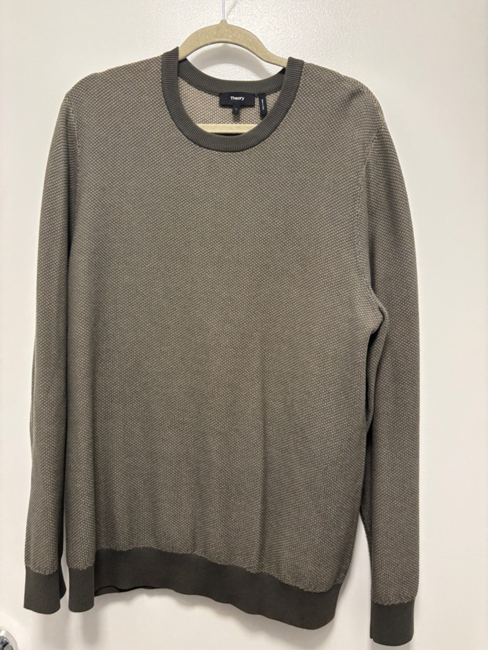 Men’s Theory Cotton Crewneck Sweater L